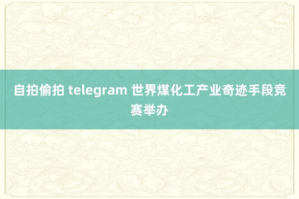 自拍偷拍 telegram 世界煤化工产业奇迹手段竞赛举办
