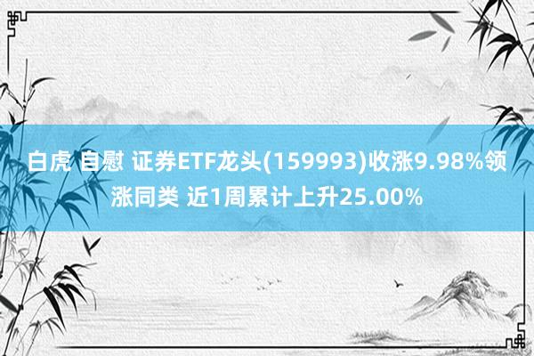 白虎 自慰 证券ETF龙头(159993)收涨9.98%领涨同类 近1周累计上升25.00%