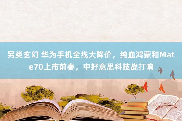 另类玄幻 华为手机全线大降价，纯血鸿蒙和Mate70上市前奏，中好意思科技战打响