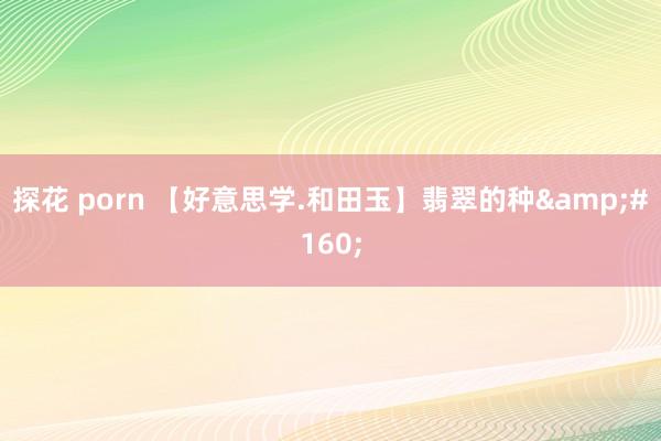 探花 porn 【好意思学.和田玉】翡翠的种&#160;