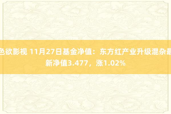 色欲影视 11月27日基金净值：东方红产业升级混杂最新净值3.477，涨1.02%