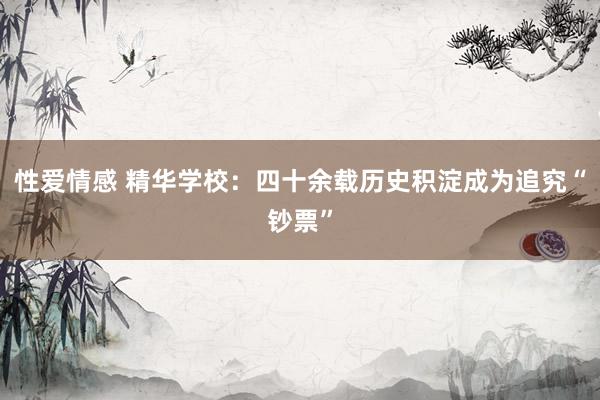 性爱情感 精华学校：四十余载历史积淀成为追究“钞票”