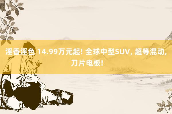 淫香淫色 14.99万元起! 全球中型SUV， 超等混动， 刀片电板!