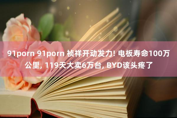 91porn 91porn 祯祥开动发力! 电板寿命100万公里， 119天大卖6万台， BYD该头疼了