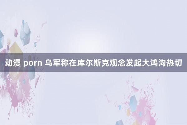 动漫 porn 乌军称在库尔斯克观念发起大鸿沟热切