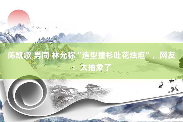 陈凯歌 男同 林允称“造型撞衫吐花烛炬”，网友：太抽象了