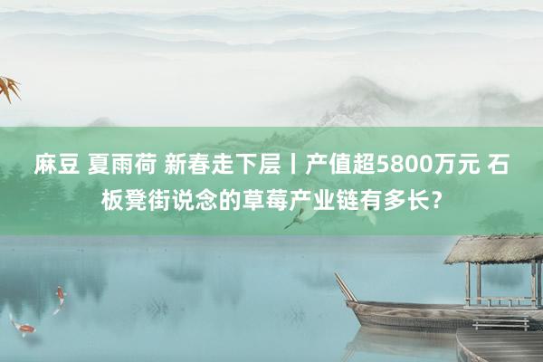 麻豆 夏雨荷 新春走下层丨产值超5800万元 石板凳街说念的草莓产业链有多长？