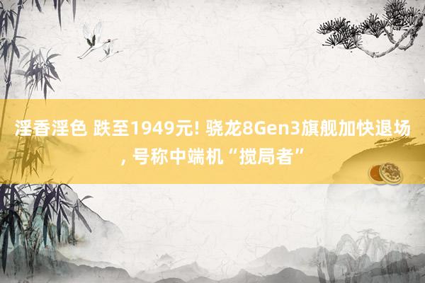 淫香淫色 跌至1949元! 骁龙8Gen3旗舰加快退场， 号称中端机“搅局者”