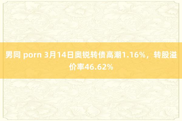 男同 porn 3月14日奥锐转债高潮1.16%，转股溢价率46.62%