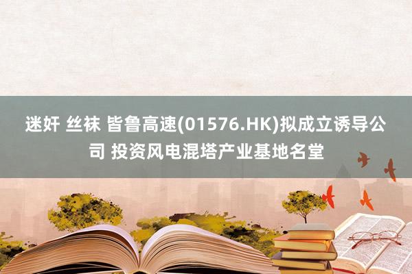 迷奸 丝袜 皆鲁高速(01576.HK)拟成立诱导公司 投资风电混塔产业基地名堂