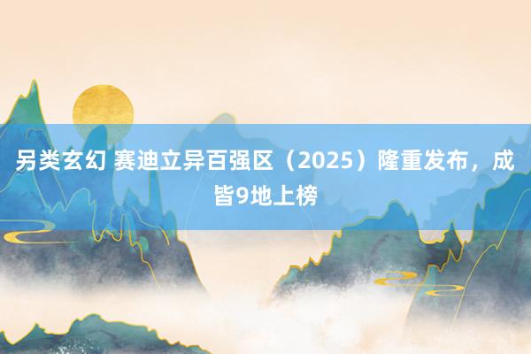 另类玄幻 赛迪立异百强区（2025）隆重发布，成皆9地上榜