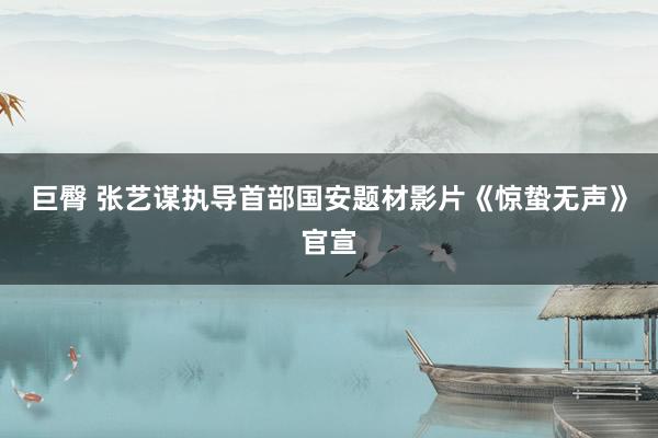 巨臀 张艺谋执导首部国安题材影片《惊蛰无声》官宣