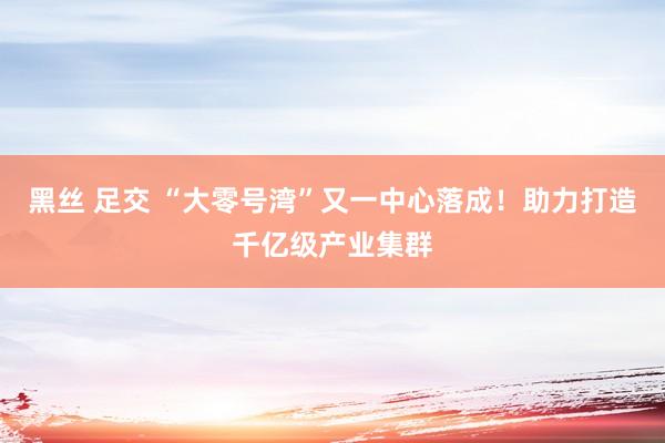 黑丝 足交 “大零号湾”又一中心落成！助力打造千亿级产业集群