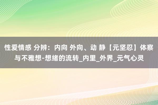 性爱情感 分辨：内向 外向、动 静【元坚忍】体察与不雅想-想绪的流转_内里_外界_元气心灵