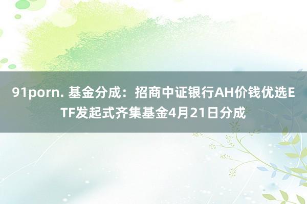 91porn. 基金分成：招商中证银行AH价钱优选ETF发起式齐集基金4月21日分成
