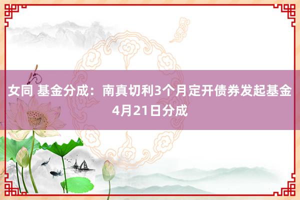 女同 基金分成：南真切利3个月定开债券发起基金4月21日分成