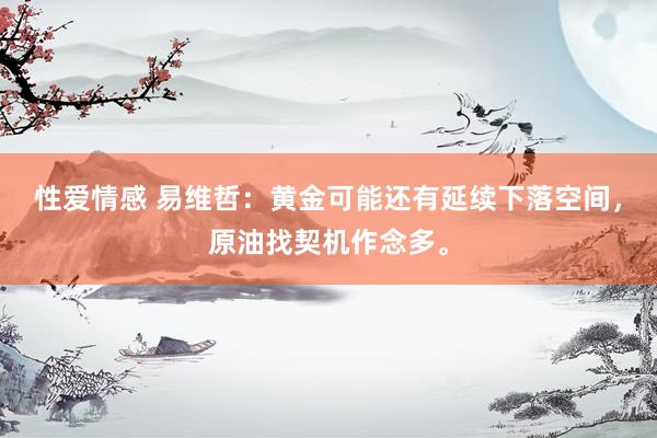 性爱情感 易维哲：黄金可能还有延续下落空间，原油找契机作念多。
